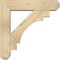 Ekena Millwork Merced Craftsman Rough Sawn Bracket w/ Offset Brace, Douglas Fir, 6"W x 24"D x 24"H BKT0604X24X24MRC04RDF - alternate 3
